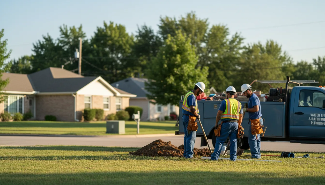 Residential water line and bathroom plumbing service in Grants, NM